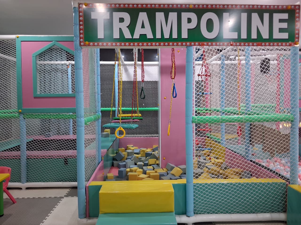 Kids activity furniture inside Cocomelos party and play area